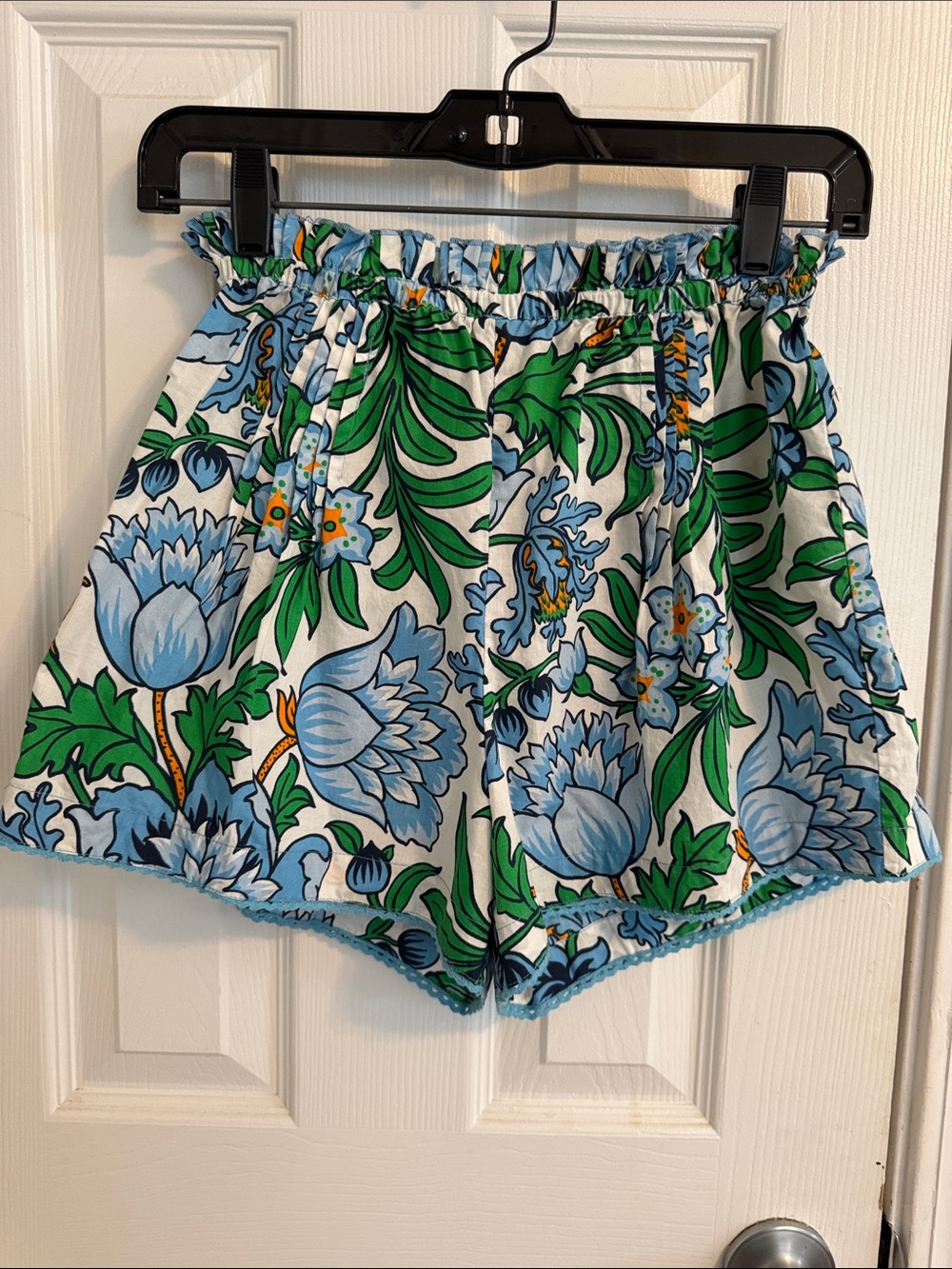 Love the Label Floral Women’s Shorts in Blue & Green